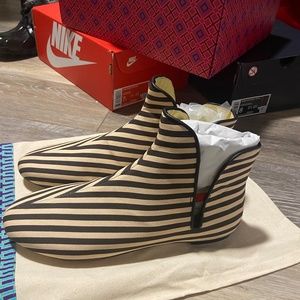 Tory Burch, CLAIRE MCCARDELL STRIPED SLIP-ON BOOT, Size 8.5, Vintage striped